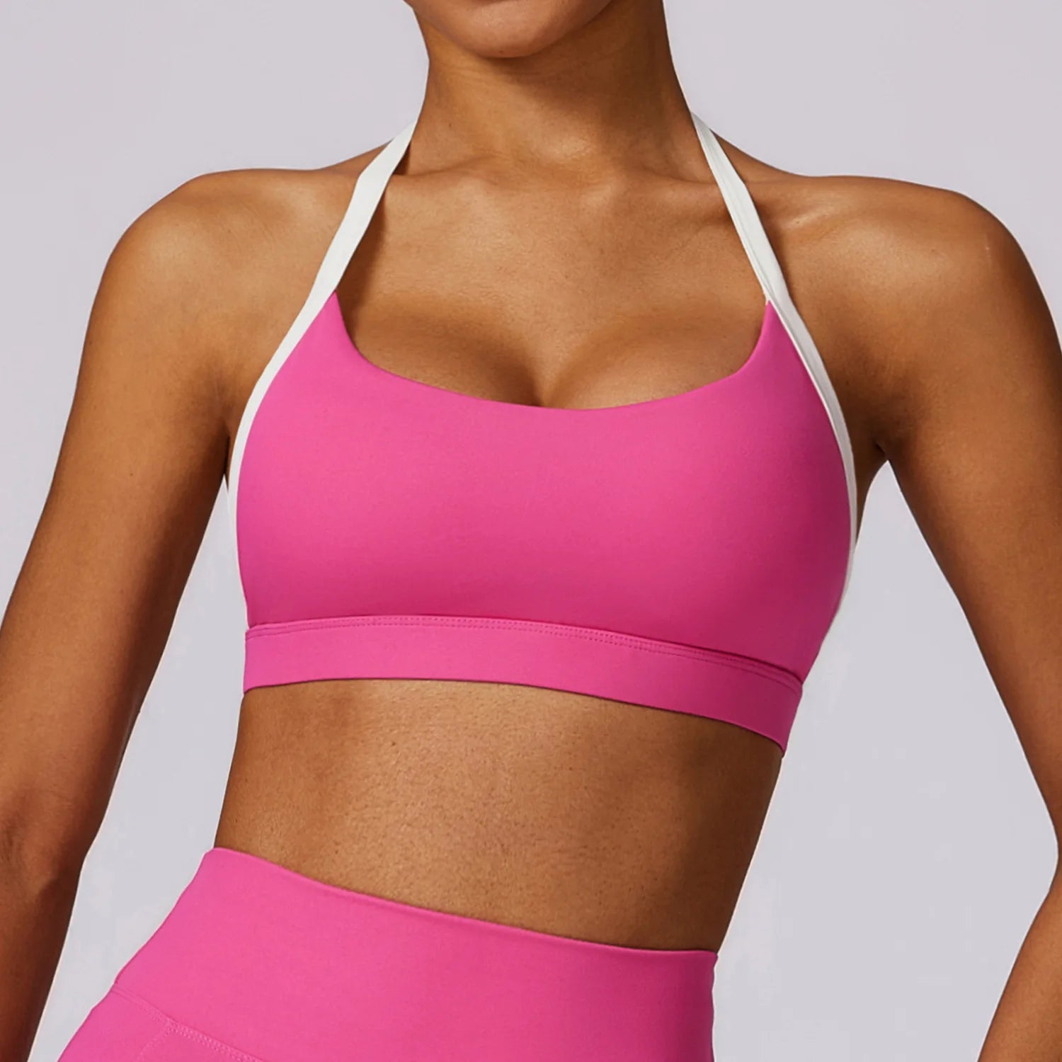 Women's Nylon Sleeveless Breathable Fitness Yoga Workout Crop Top