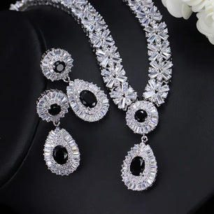 Women's Copper Alloy Cubic Zirconia Geometric Luxury Jewelry Set