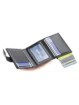 Men's PU Leather Letter Pattern Card Holder Trendy Wallets