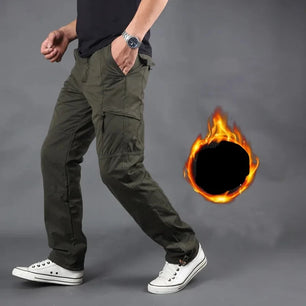 Men's Polyester Mid Waist Zipper Fly Closure Waterproof Trousers