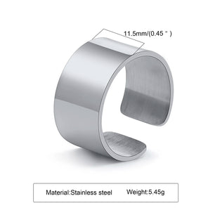 Men's Metal Stainless Steel Round Shaped Classic Waterproof Rings