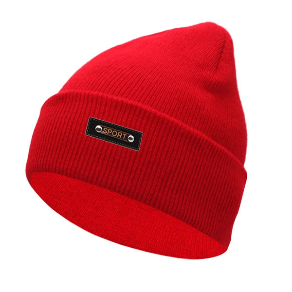 Men's Acrylic Skullies Beanies Letter Pattern Casual Warm Cap