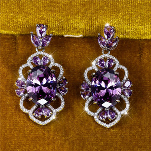 Women's Stone Zircon Trendy Bridal Wedding Vintage Stud Earrings