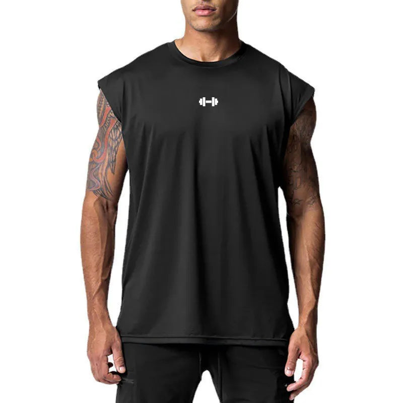 Men's O-Neck Sleeveless Quick Dry Compression Gym Wear Shirt