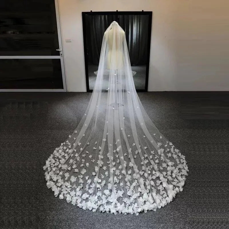 Women's Polyester Applique Edge One-Layer Bridal Wedding Veils