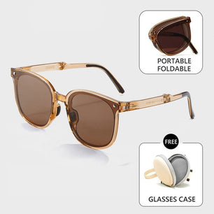 Women's Acetate Frame TAC Lens Square Shaped Foldable Sunglasses