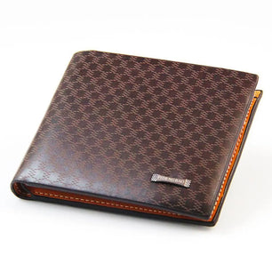 Men's PU Leather Patchwork Pattern Card Holder Trendy Wallets