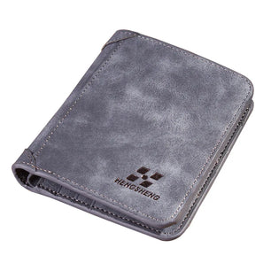 Men's Genuine Leather Card Holder Letter Pattern Trendy Wallets