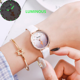 Kid's Alloy Case Buckle Clasp Luminous Waterproof Quartz Watches