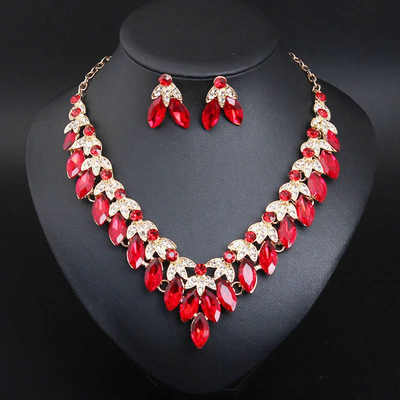 Women's Copper Alloy Crystal Rhinestone Wedding Jewelry Set