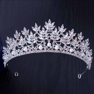 Women's Zinc Alloy Plant Pattern Tiaras Bridal Classic Crown