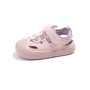 Kid's PU Round Toe Anti-Slippery Mixed Colors Casual Wear Shoes