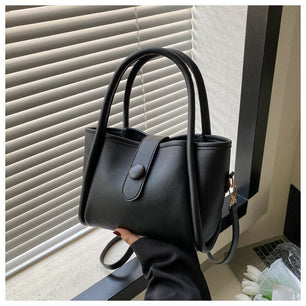 Women's PU Leather Hasp Closure Luxury Shoulder Casual Tote Bag