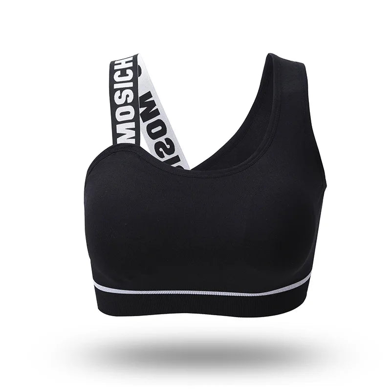 Women's Polyester O-Neck Sleeveless Shockproof Yoga Workout Top