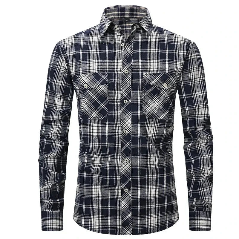 Men's Cotton Turn-Down Collar Full Sleeves Single Breasted Shirt