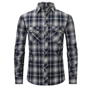 Men's Cotton Turn-Down Collar Full Sleeves Single Breasted Shirt