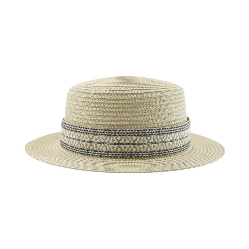 Women's Straw Solid Pattern Glamorous Sun Protection Brim Hat