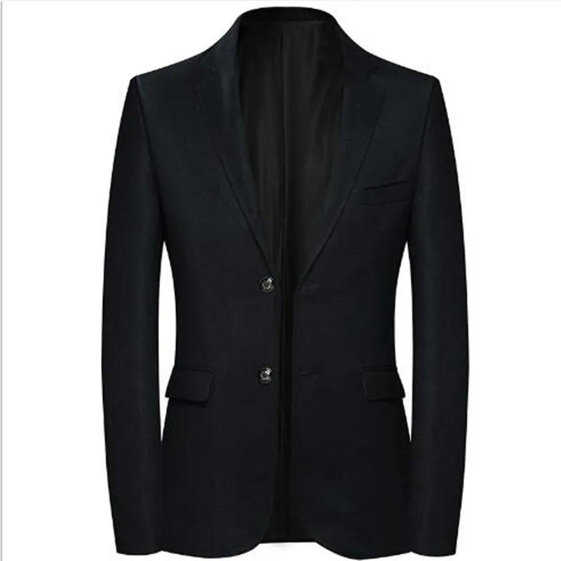 Men's Cotton Full Sleeves Single Breasted Slim Fit Wedding Blazer