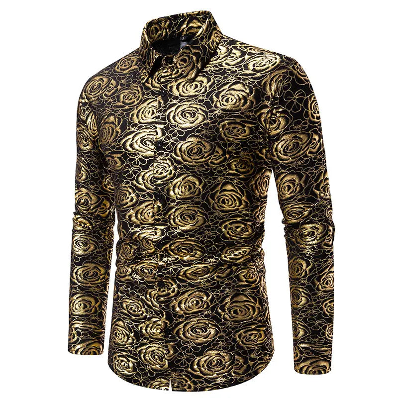 Men's Polyester Turndown Collar Full Sleeves Casual Wear Shirts