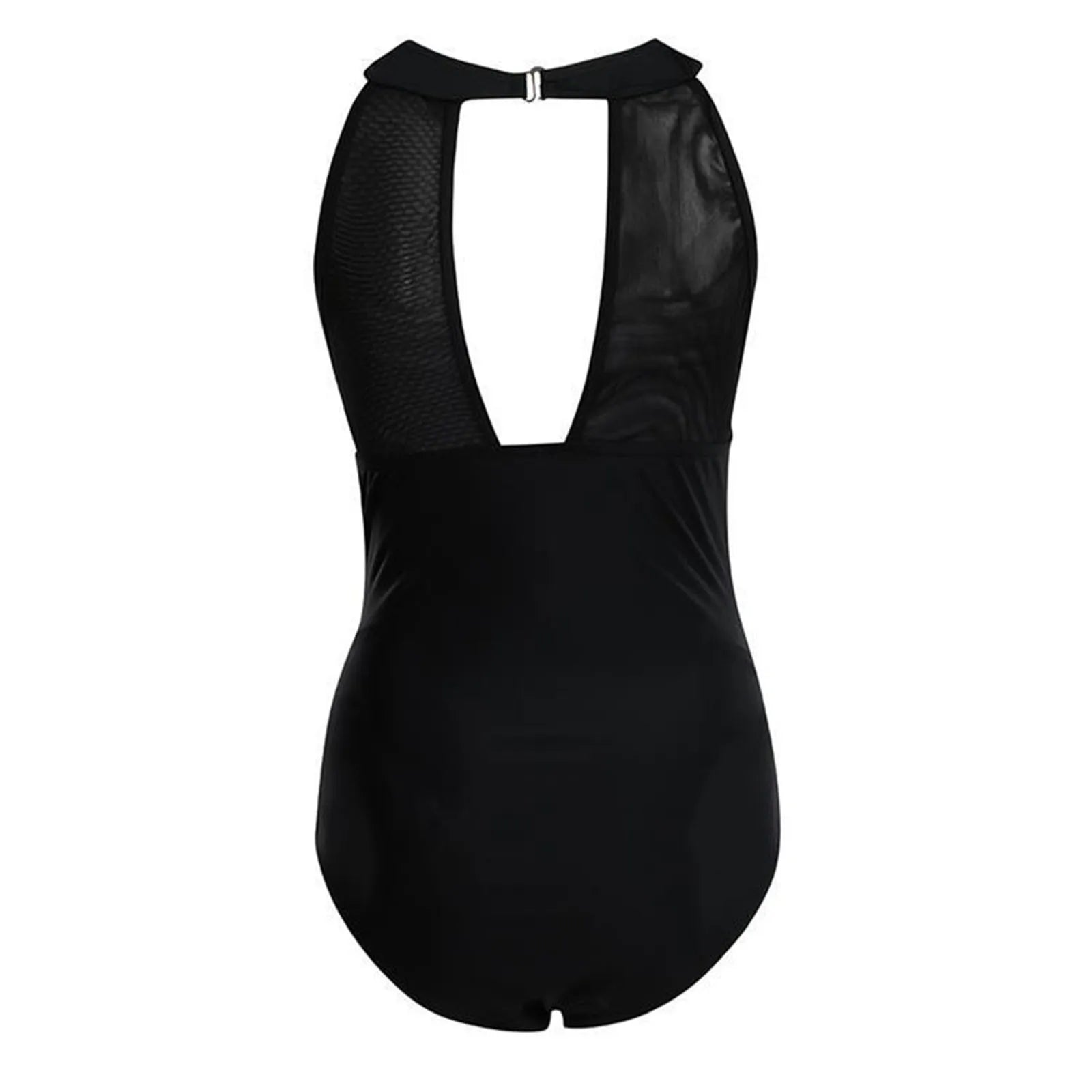 Women's Polyester Square-Neck Solid Pattern Sexy One-Piece