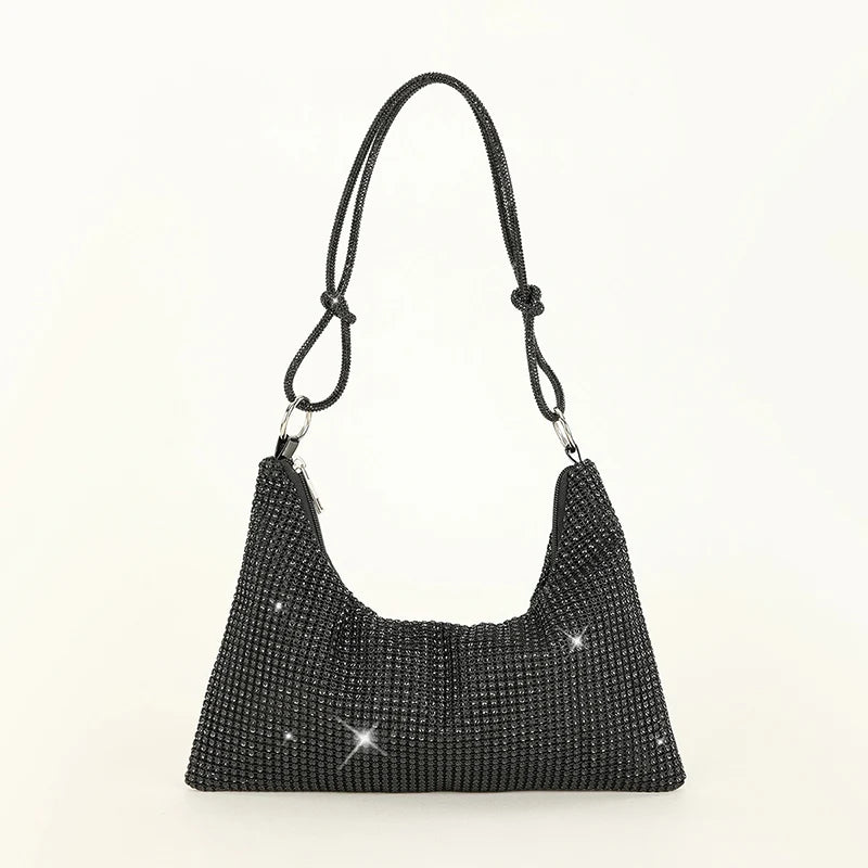 Women's PU Hasp Closure Sequined Pattern Trendy Shoulder Bags