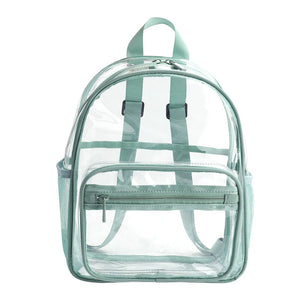 Kid's Nylon Zipper Closure Solid Pattern Trendy School Backpack