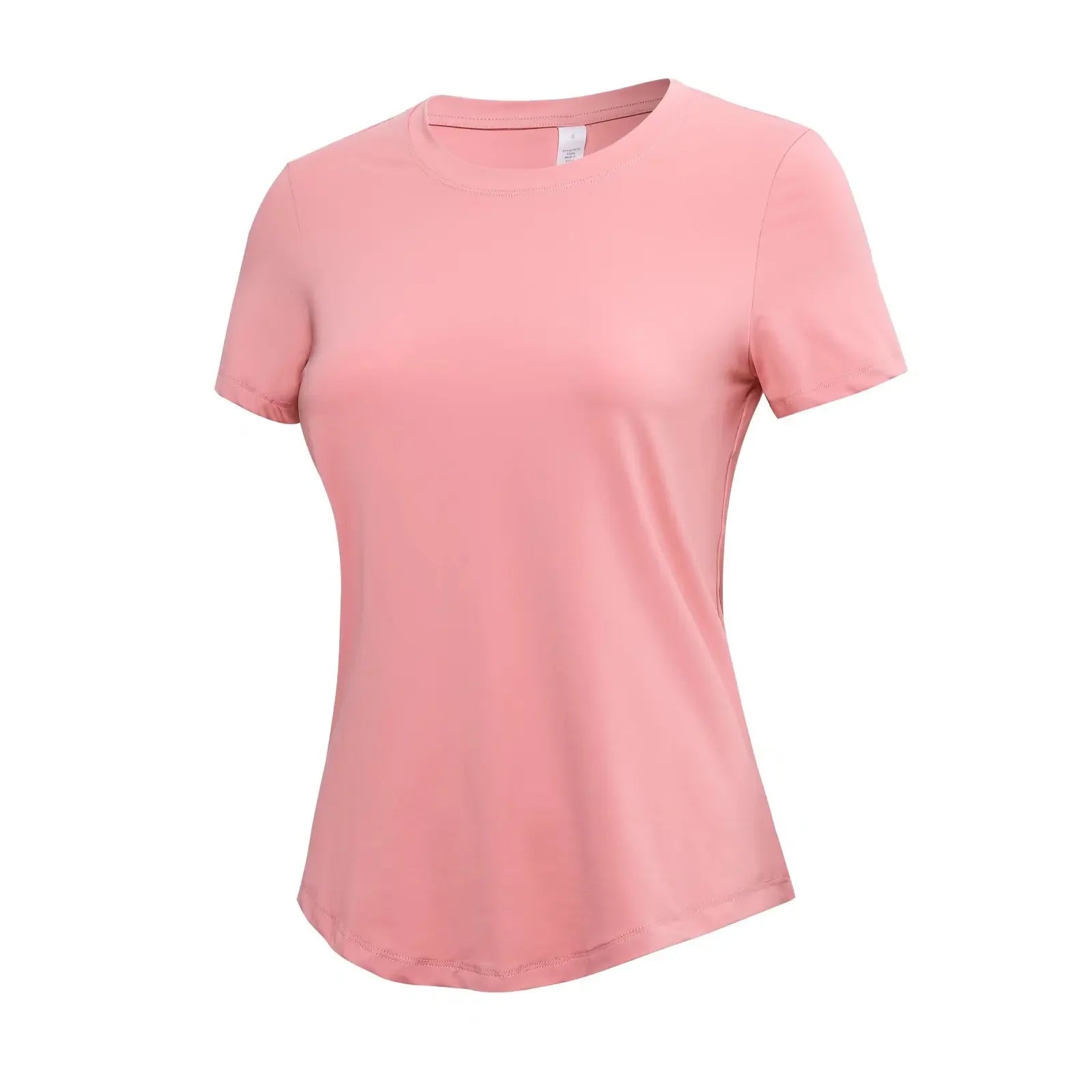 Women's Polyester Short Sleeve Breathable Plain Pattern Yoga Shirt