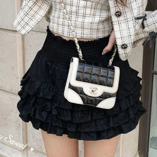 Women's Polyester High Waist Pleated Pattern Casual Wear Skirts