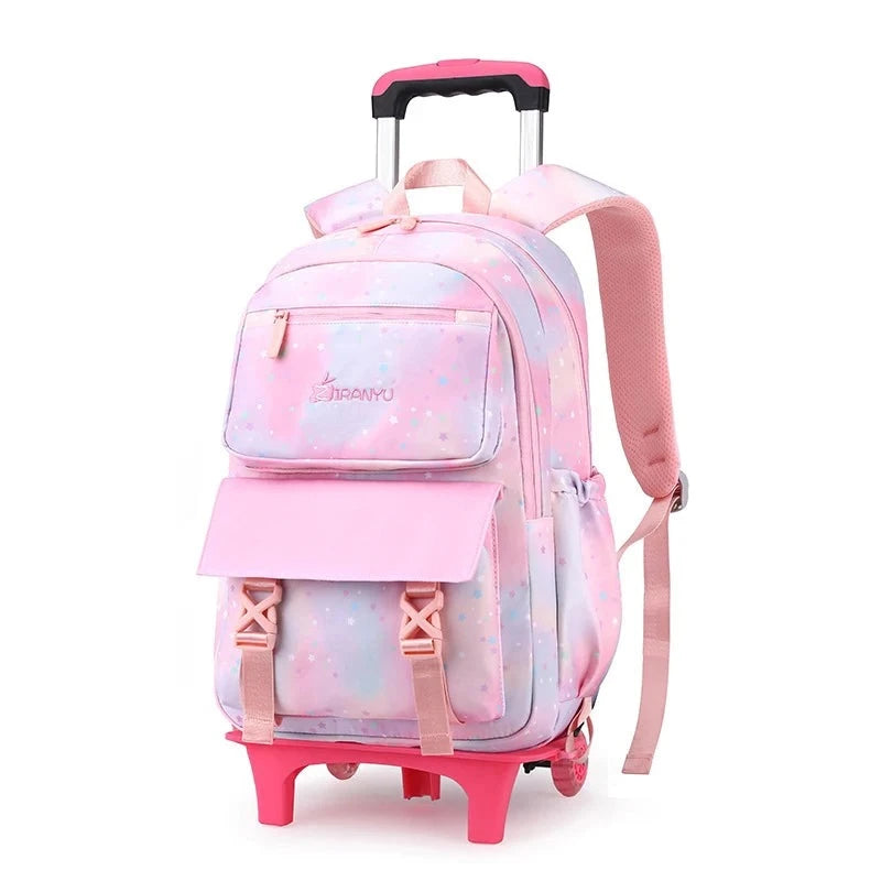 Kid's Nylon Zipper Closure Printed Pattern Trendy School Backpack