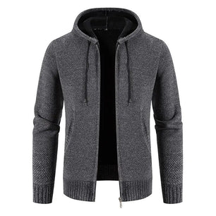 Men's Acrylic Full Sleeves Zipper Closure Winter Hooded Jackets