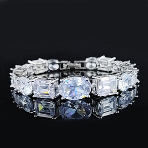 Women's Gold Filled Zircon Geometric Wedding Luxury Bracelet