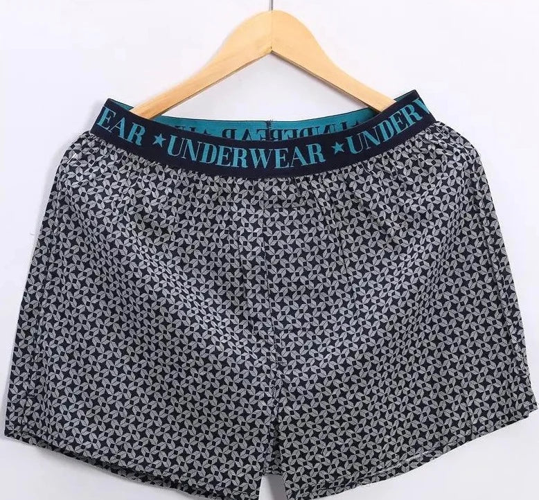 Men's 100% Cotton Elastic Waist Closure Quick-Dry Boxer Shorts