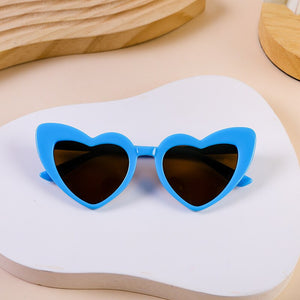Kid's Polycarbonate Frame Heart Shaped Retro UV400 Sunglasses