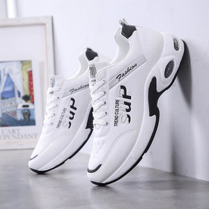 Men's Synthetic Round Toe Lace-Up Closure Running Sport Sneakers