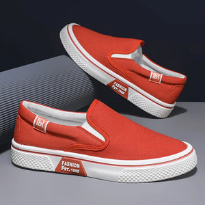 Men's Canvas Round Toe Slip-On Closure Casual Breathable Shoes