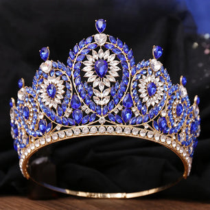 Women's Crystal Zinc Alloy Water Drop Tiara Bridal Wedding Crown