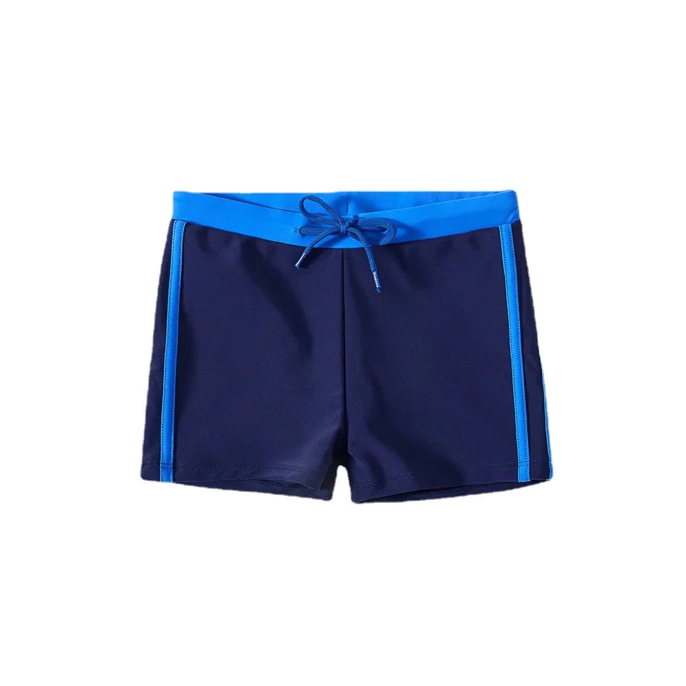 Men's Nylon Drawstring Closure Quick-Dry Striped Swimwear Shorts