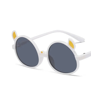 Kid's Resin Frame Acrylic Lens Round UV Protection Sunglasses