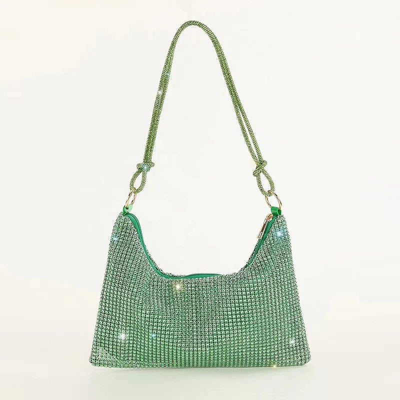 Women's PU Hasp Closure Sequined Pattern Trendy Shoulder Bags