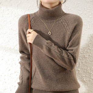 Women's Acrylic Turtleneck Full Sleeves Casual Pullover Sweater