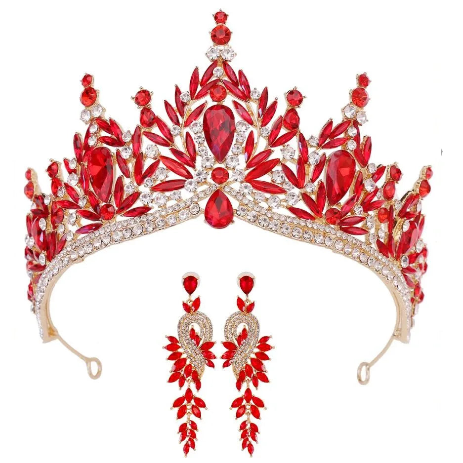 Women's Zinc Alloy Geometric Bridal Wedding Crown Jewelry Sets