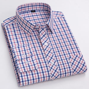 Men's Cotton Turn-Down Collar Single Breasted Formal Wear Shirt