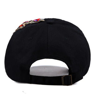 Women's Cotton Adjustable Strap Floral Casual Wear Winter Baseball Hat