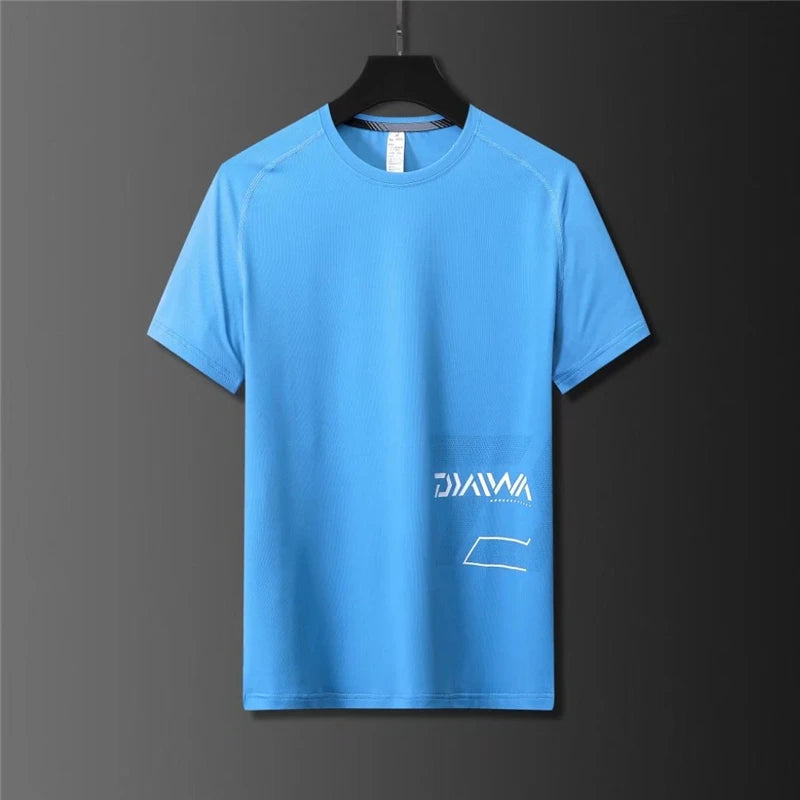 Men's Polyester Short Sleeve Pullover Closure Sportswear T-Shirt