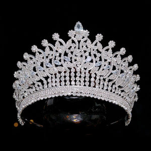 Women's Copper Plant Pattern Tiaras Elegant Bridal Wedding Crown