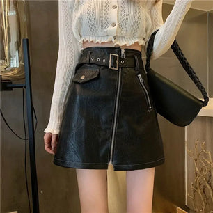 Women's Polyester High Waist Solid Pattern Casual Wear Skirts