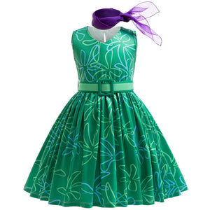 Kid's Girl Polyester Sleeveless Printed Pattern Princess Dress