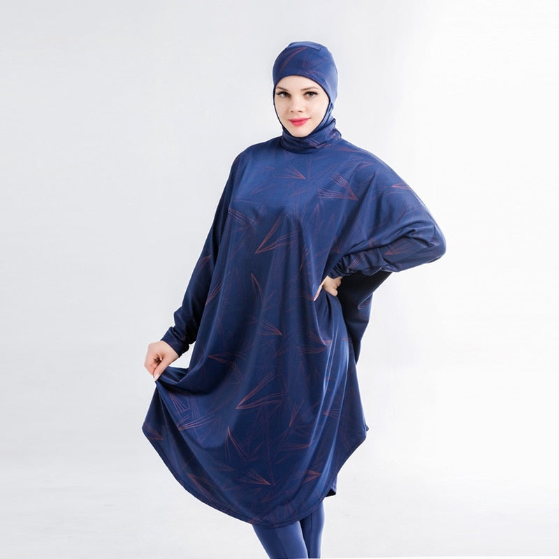 Women's Arabian Spandex Full Sleeves Printed Modest Swimwear