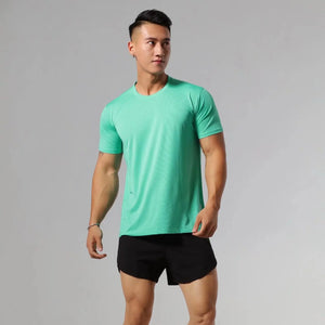 Men's Polyester Short Sleeve Pullover Closure Sportswear T-Shirt