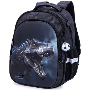 Kid's Nylon Zipper Closure Animal Pattern Trendy School Backpack